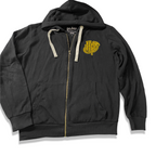Vintage Black Harry potter Hogwart embroidery logo full zip hoodie in M|SKU 3696