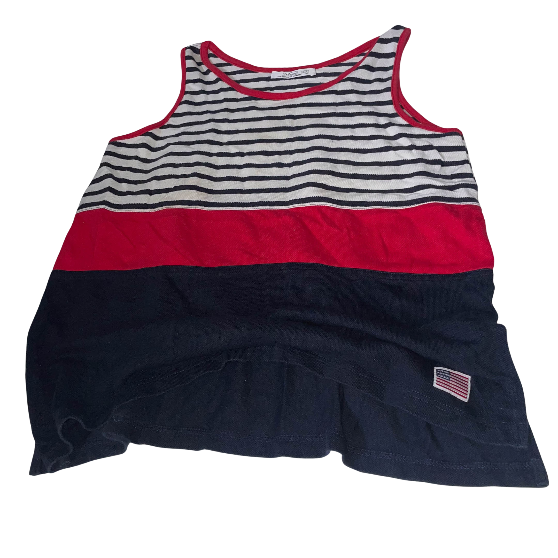 Vintage St.Bernard USA womens Multi stripe tank top XL