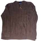 Vintage Chaps brown medium knitted 1/4 zip up sweater