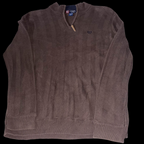 Vintage Chaps brown medium knitted 1/4 zip up sweater