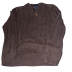Vintage Chaps brown medium knitted 1/4 zip up sweater