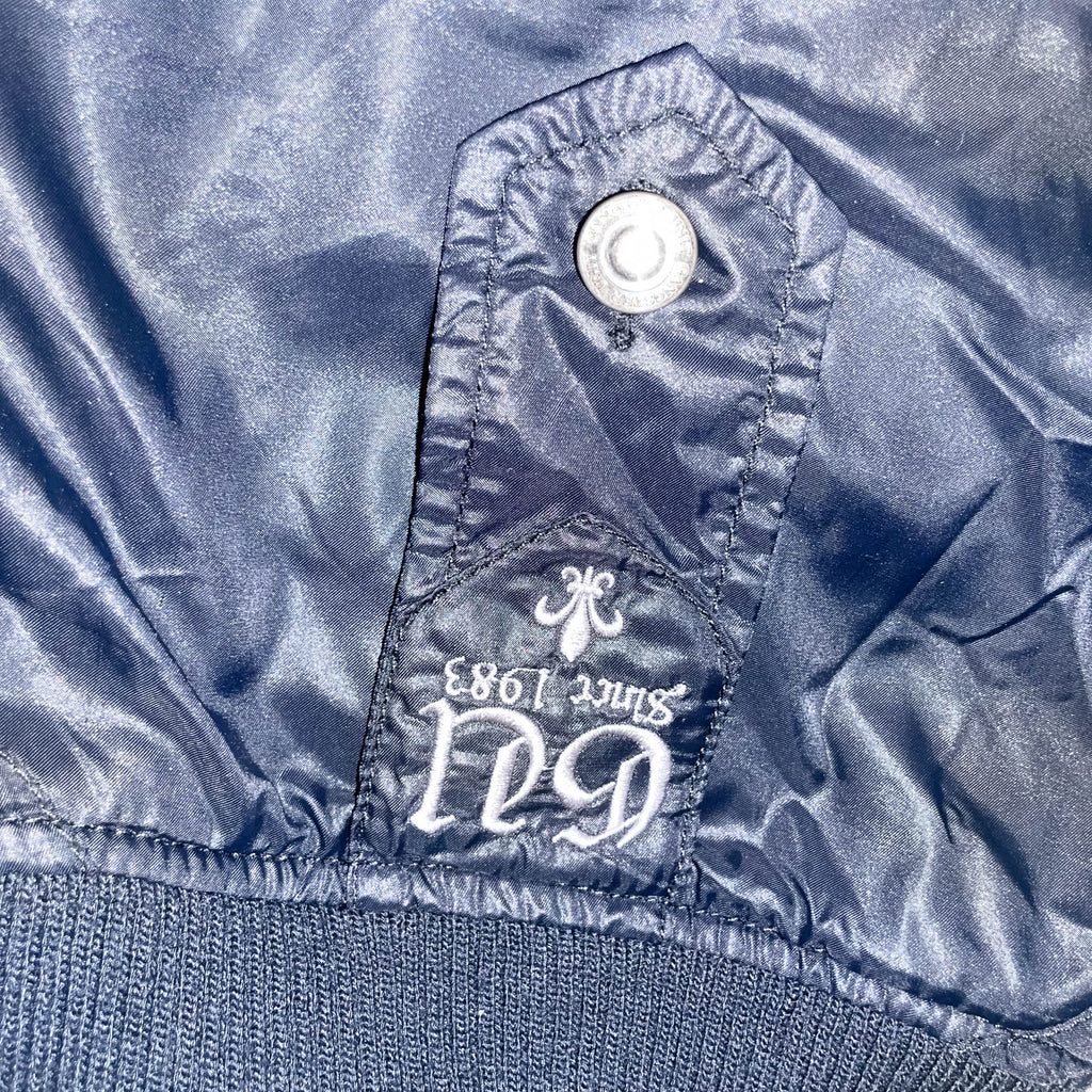Vintage Gangster Unit since 1983 black medium full zip up leather jacket