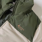 Women's Relax & Renew Cream/Green puffer padded Irish  full zip jacket 10|SKU 3739