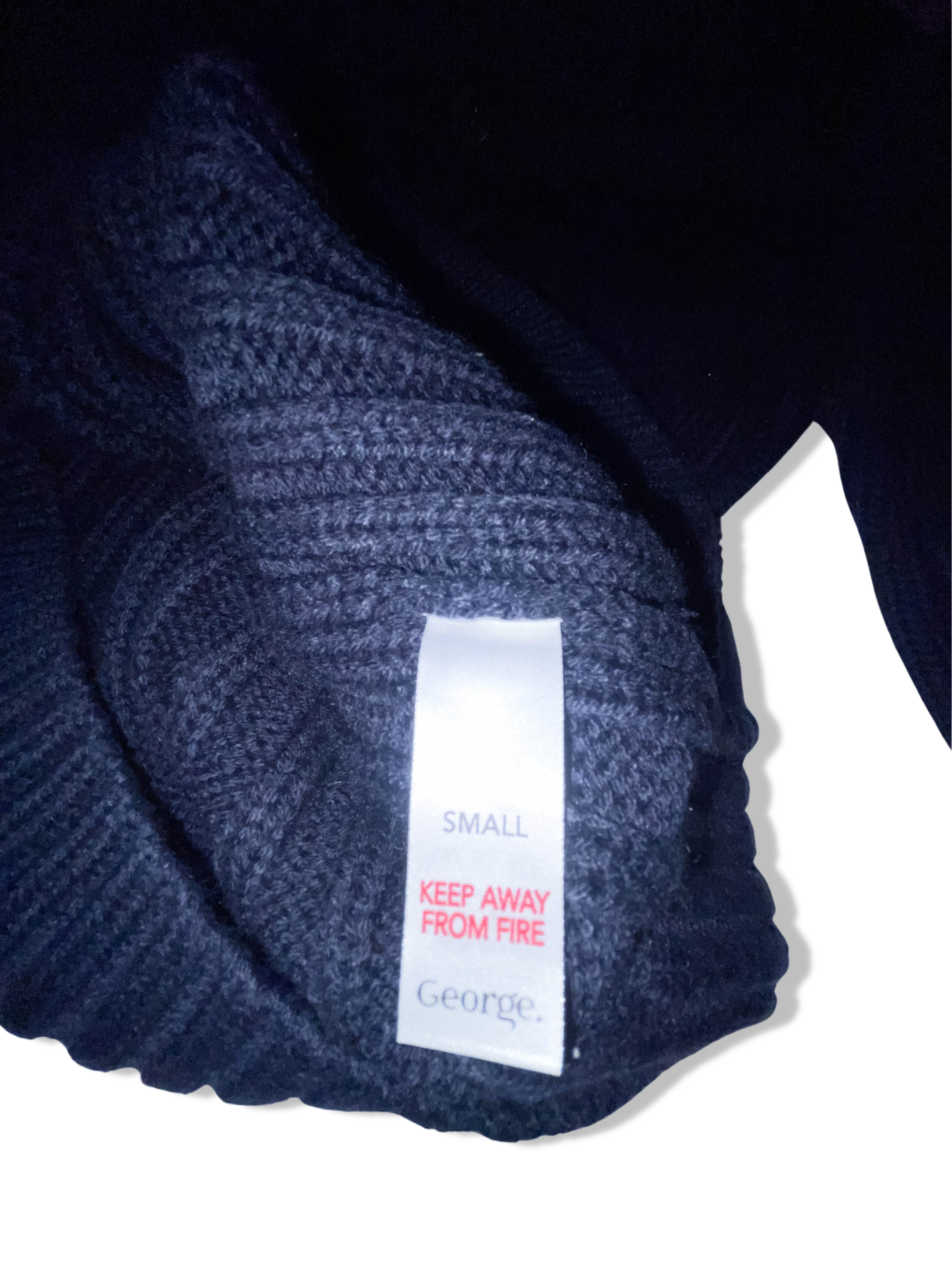 Vintage George grey cable knitted small hoodie cardigan