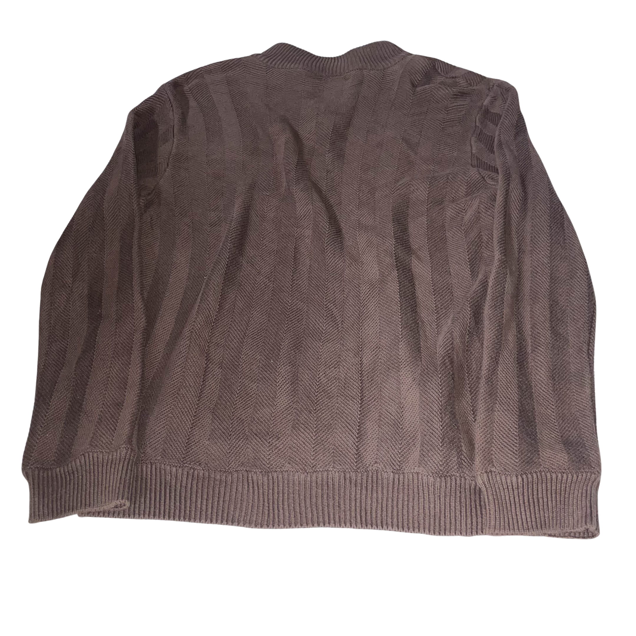 Vintage Chaps brown medium knitted 1/4 zip up sweater