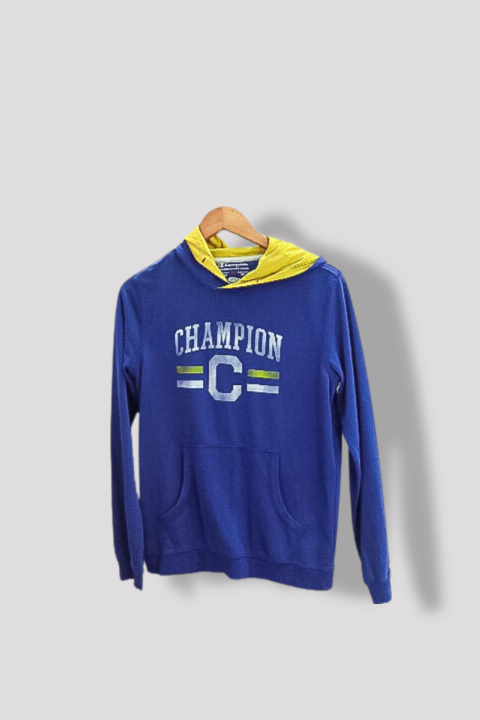 Vintage Womens Champions graphics blue small hoodie