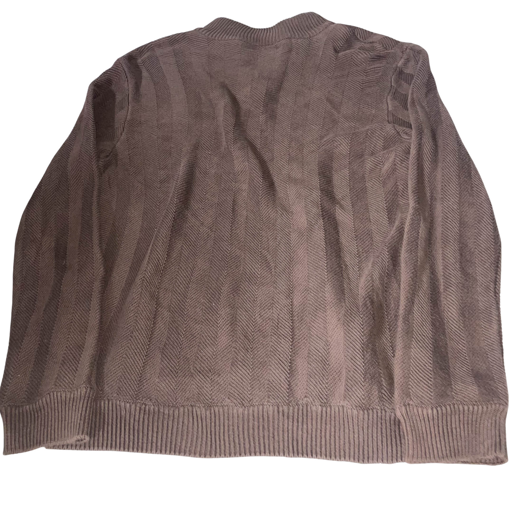 Vintage Chaps brown medium knitted 1/4 zip up sweater