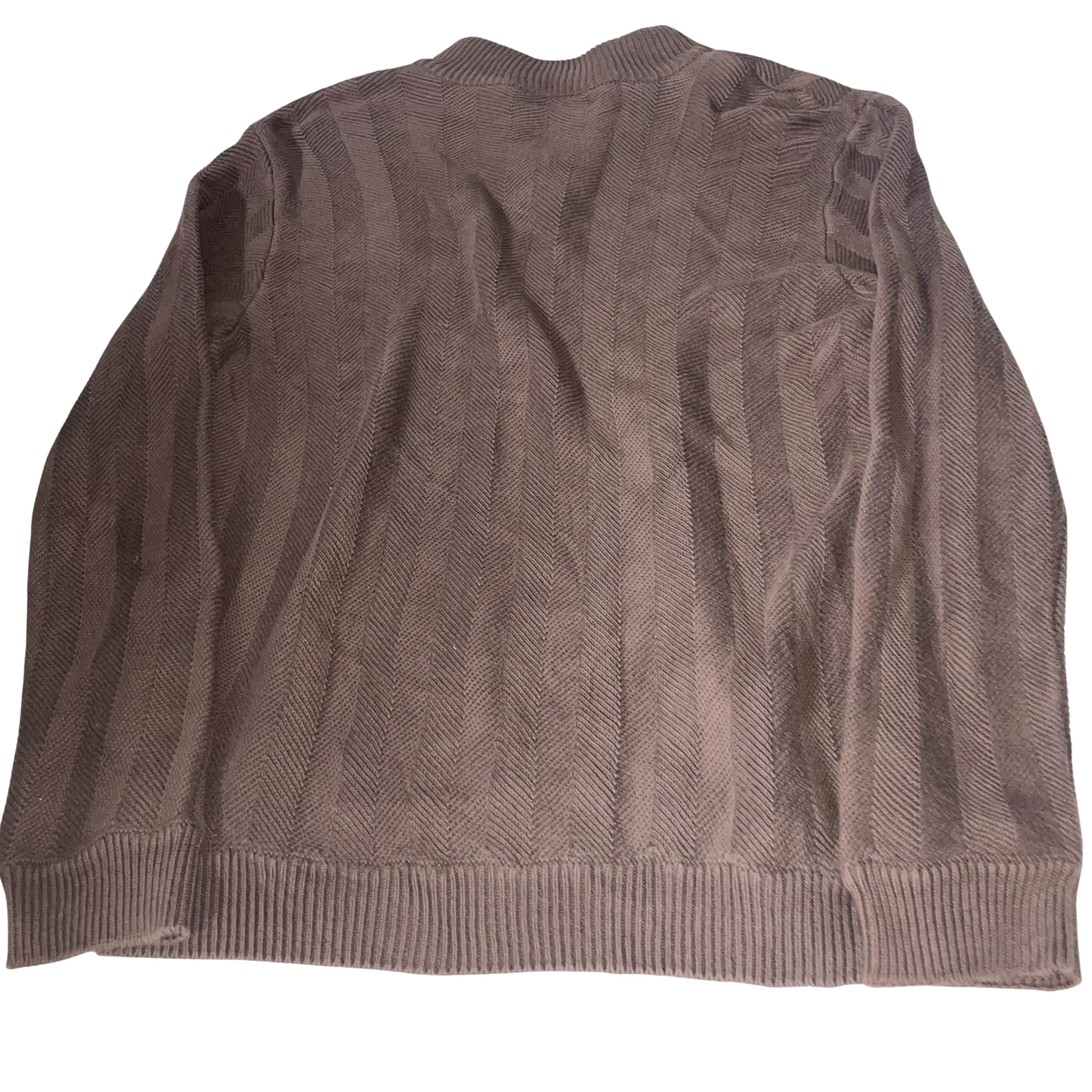 Vintage Chaps brown medium knitted 1/4 zip up sweater