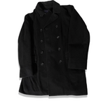 Men's Banana Republic wool double button breasted black trench coat in XL| 3697