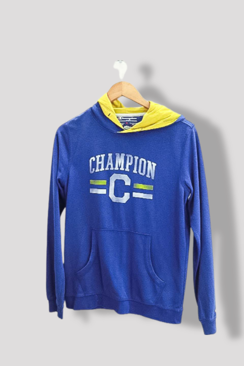 Vintage Womens Champions graphics blue small hoodie