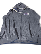 Vintage LTB Big logo full zip up grey hoodie size XXL