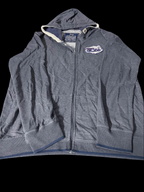 Vintage LTB Big logo full zip up grey hoodie size XXL