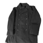 Men's Banana Republic wool double button breasted black trench coat in XL| 3697