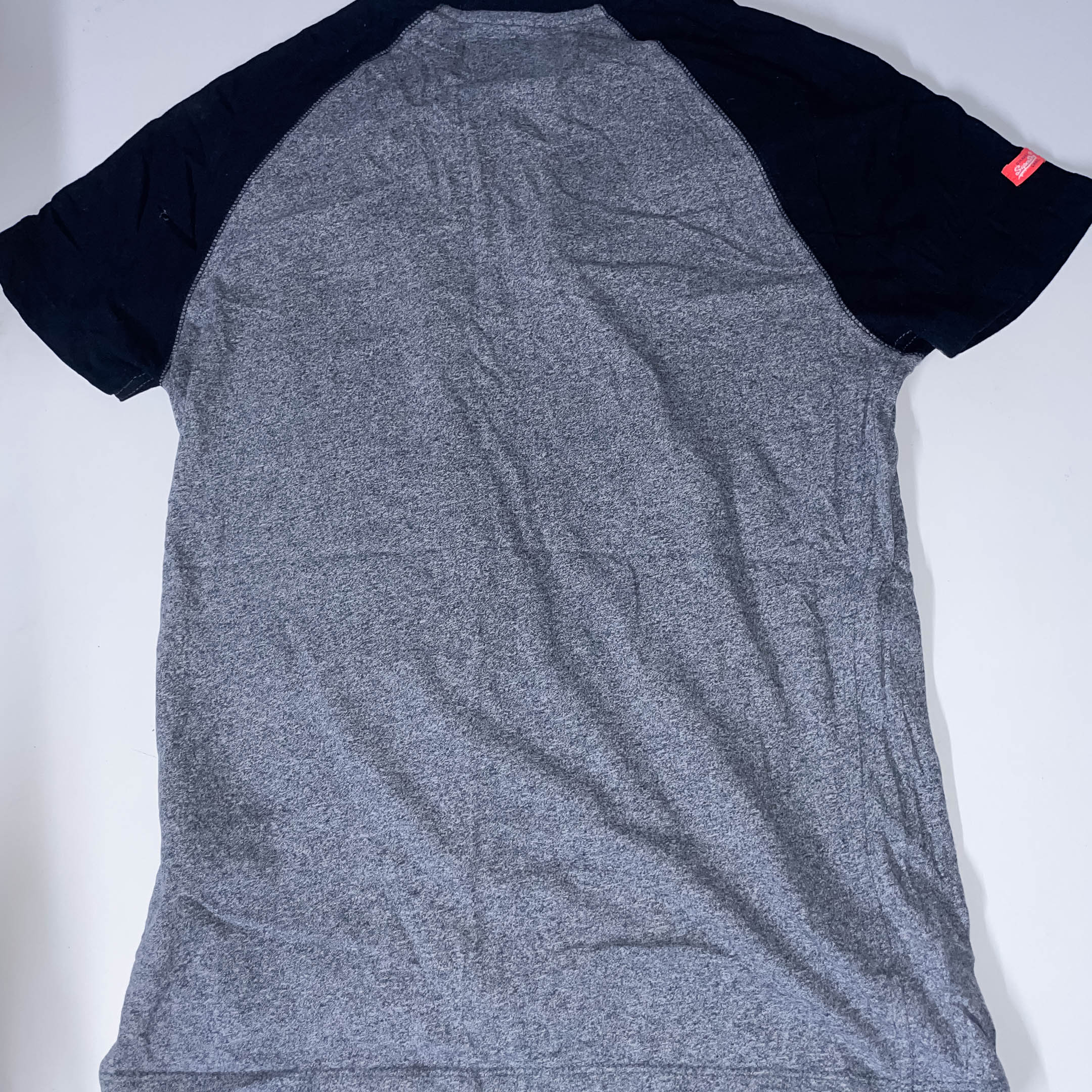 Vintage Superdry grey colorblock medium mens round neck tees