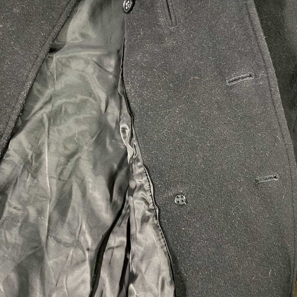 Men's Banana Republic wool double button breasted black trench coat in XL| 3697