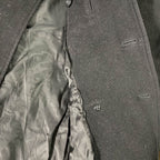 Men's Banana Republic wool double button breasted black trench coat in XL| 3697