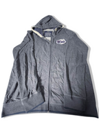 Vintage LTB Big logo full zip up grey hoodie size XXL