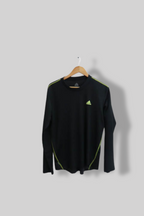 Vintage Black Adidas Sportwear mens long sleeve large tees