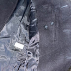 Men's Banana Republic wool double button breasted black trench coat in XL| 3697