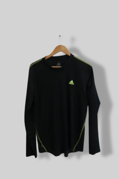 Vintage Black Adidas Sportwear mens long sleeve large tees