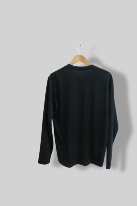 Vintage Black Adidas Sportwear mens long sleeve large tees