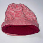 Vintage knitted orange reversible beanie hat