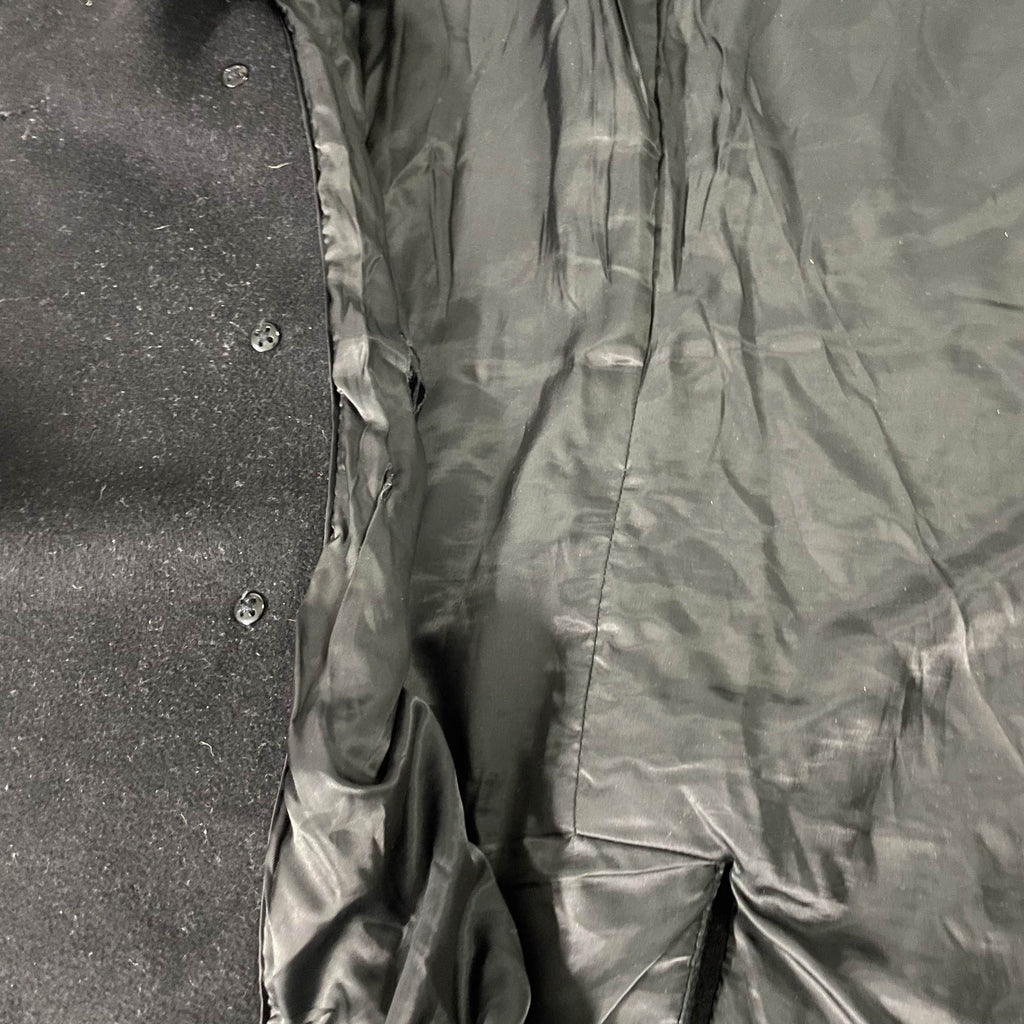 Men's Banana Republic wool double button breasted black trench coat in XL| 3697