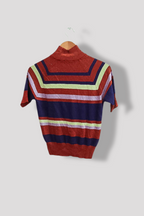 Vintage Zara multi stripped high neck womens knited small sweatshirt
