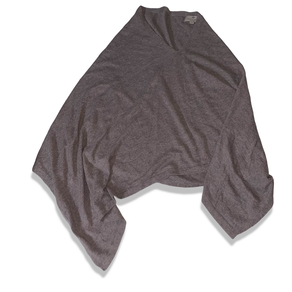 Vintage Paul Costelloe Living grey shawl S/M L 25 W 43| SKU 3741
