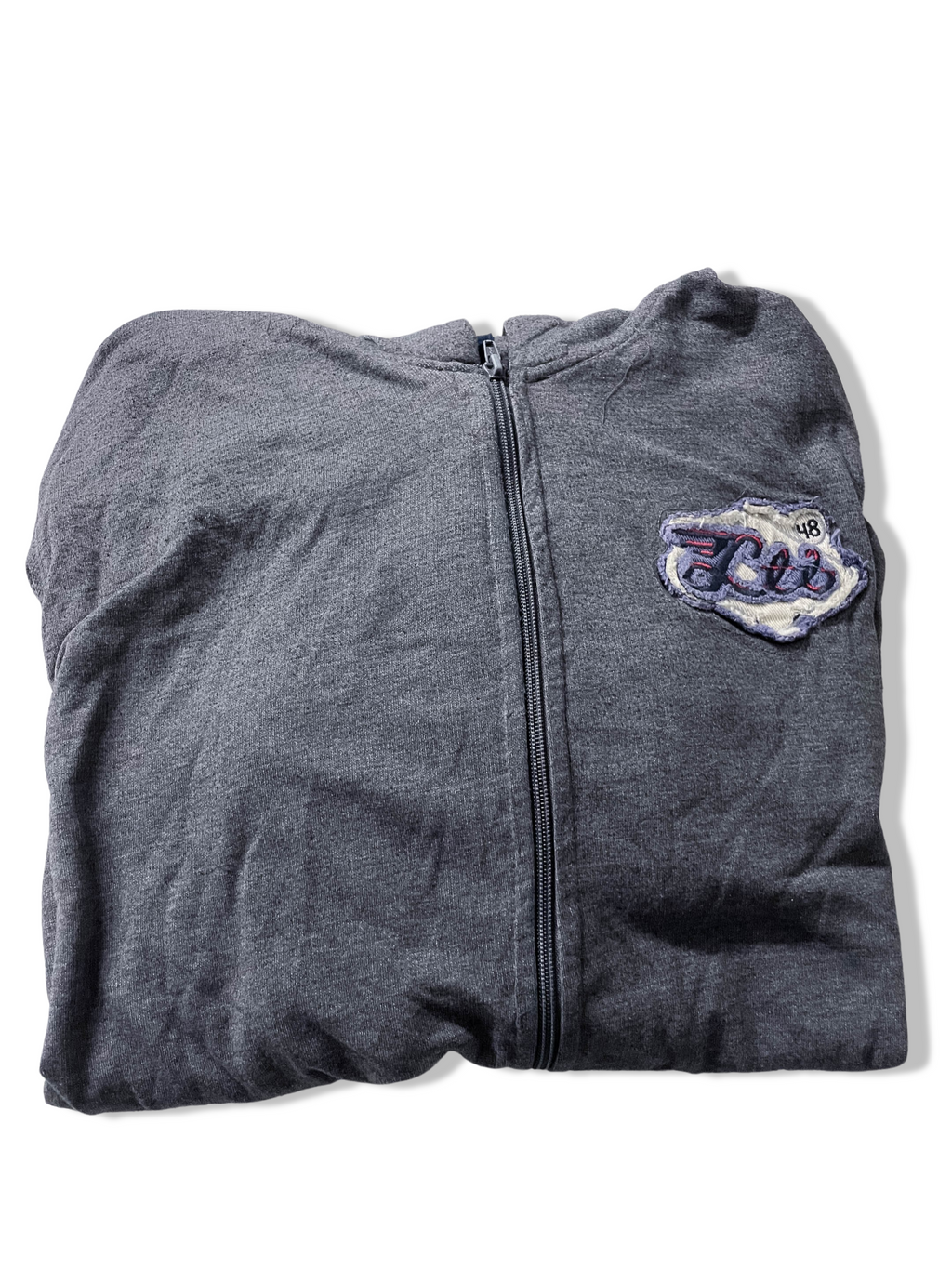 Vintage LTB Big logo full zip up grey hoodie size XXL