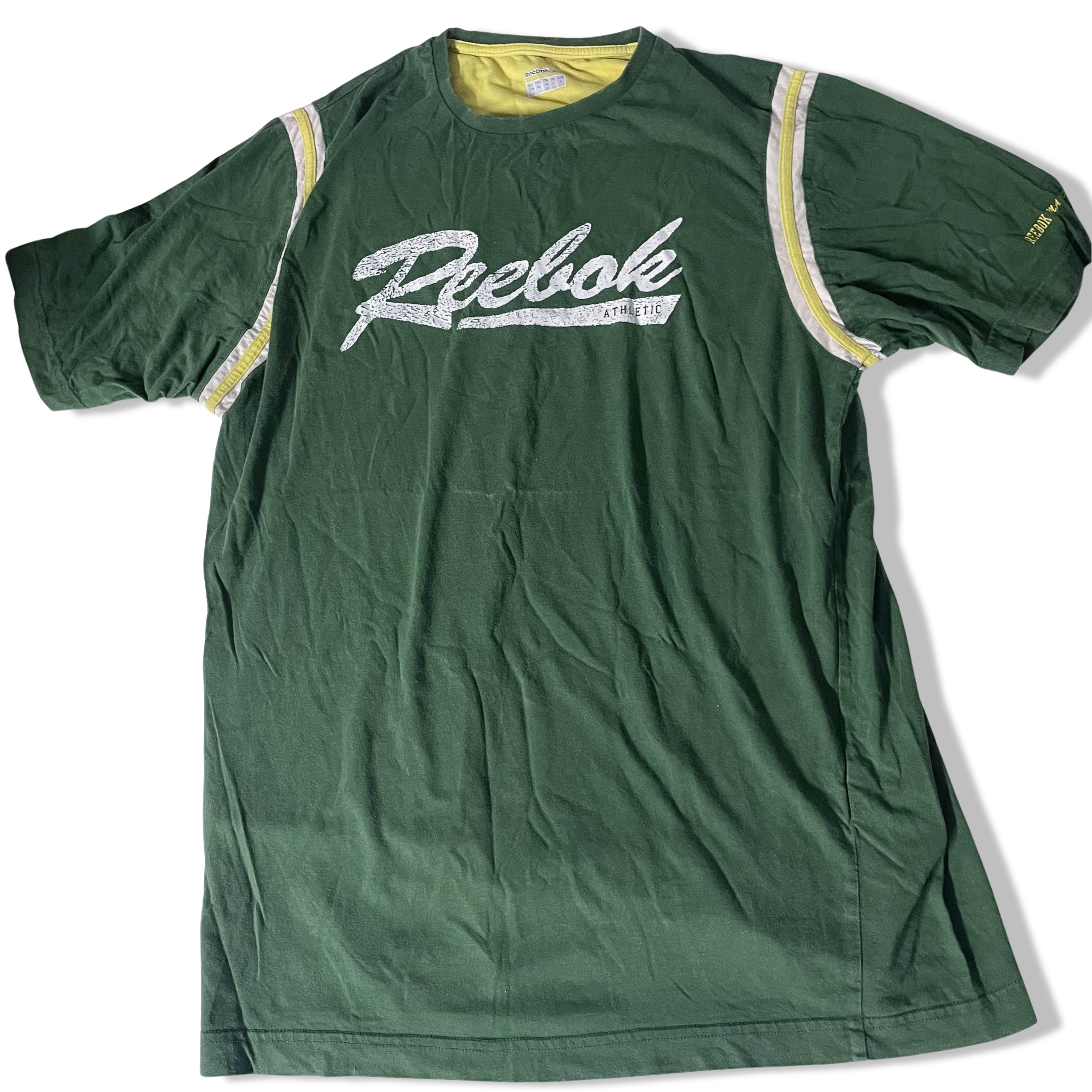 Vintage Reebok Athletic green large cotton short sleve tshirt