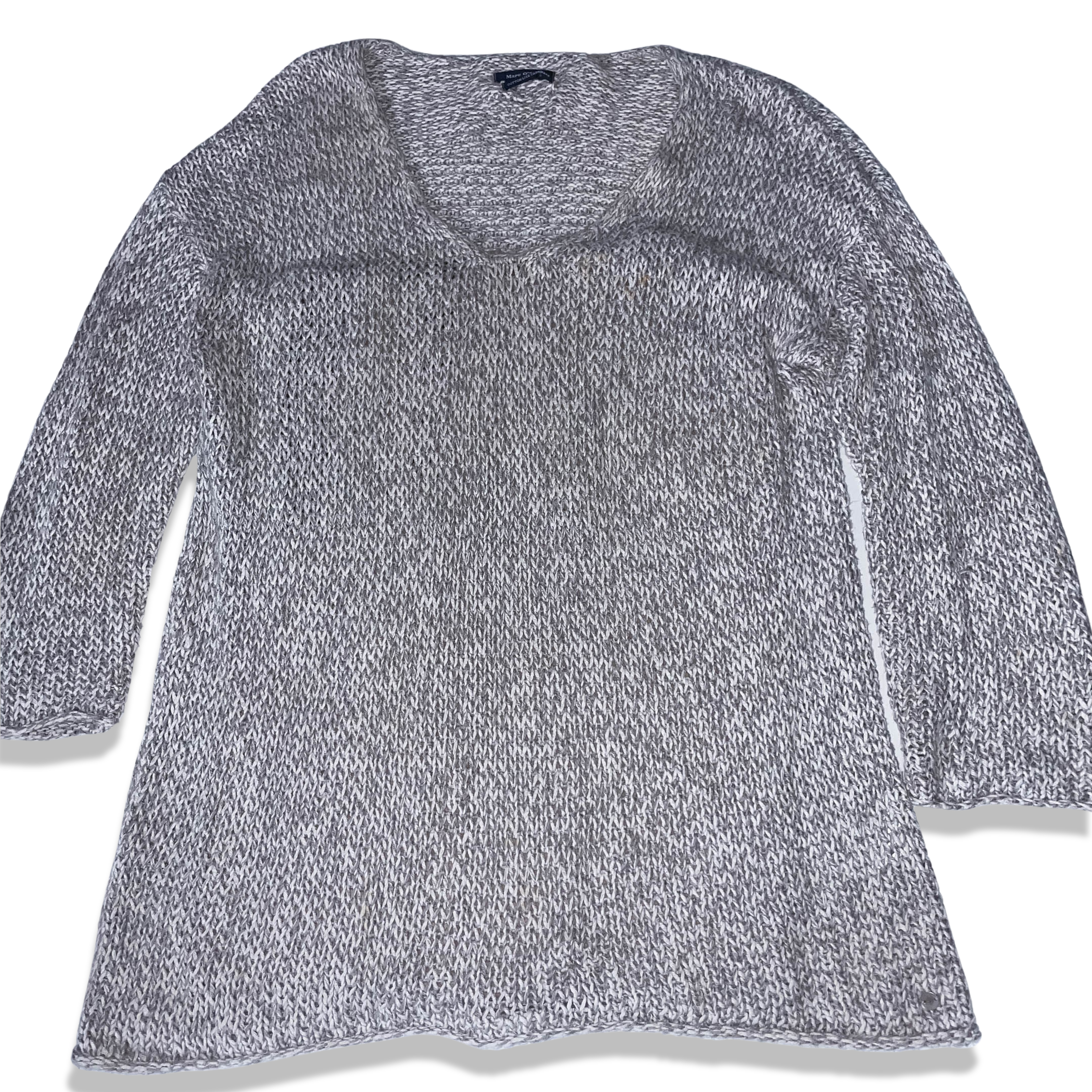 Vintage womens Marc'o polo cotton like cashmere grey vneck medium sweatshirt