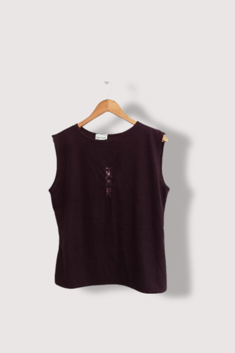 Womens y2k purple sleeveless top XL