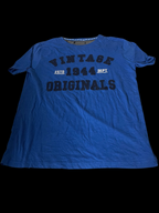 Vintage Est 1944 Originals graphics blue medium short sleeve tees