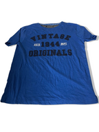 Vintage Est 1944 Originals graphics blue medium short sleeve tees