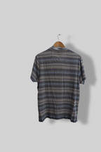 Vintage Mark & Spencer north coast grey multistriped medium polo shirt