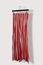 Vintage Womens cotton regular fit western red and white stripped pant uk 8