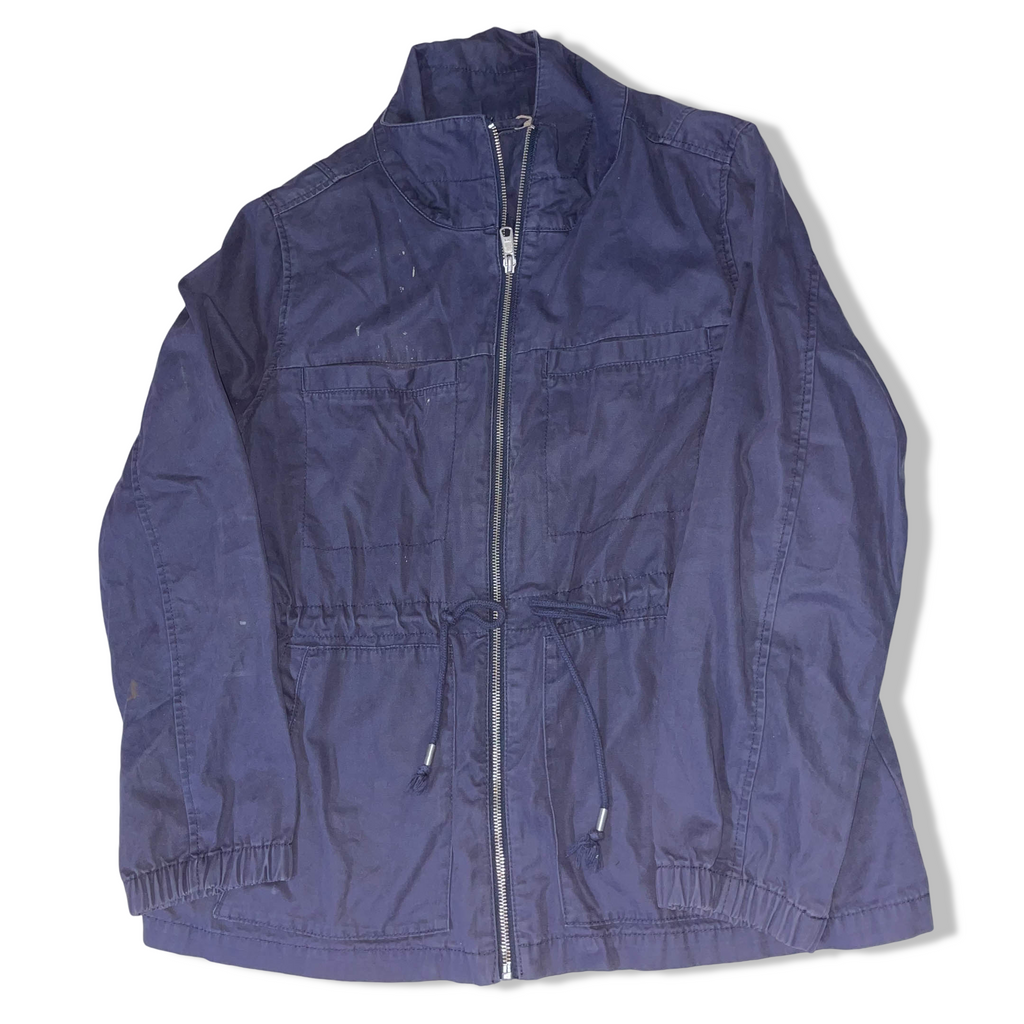 Vintage Old navy womens Navy made in Vietnam Trench coat full zip in XL|SKU 3699