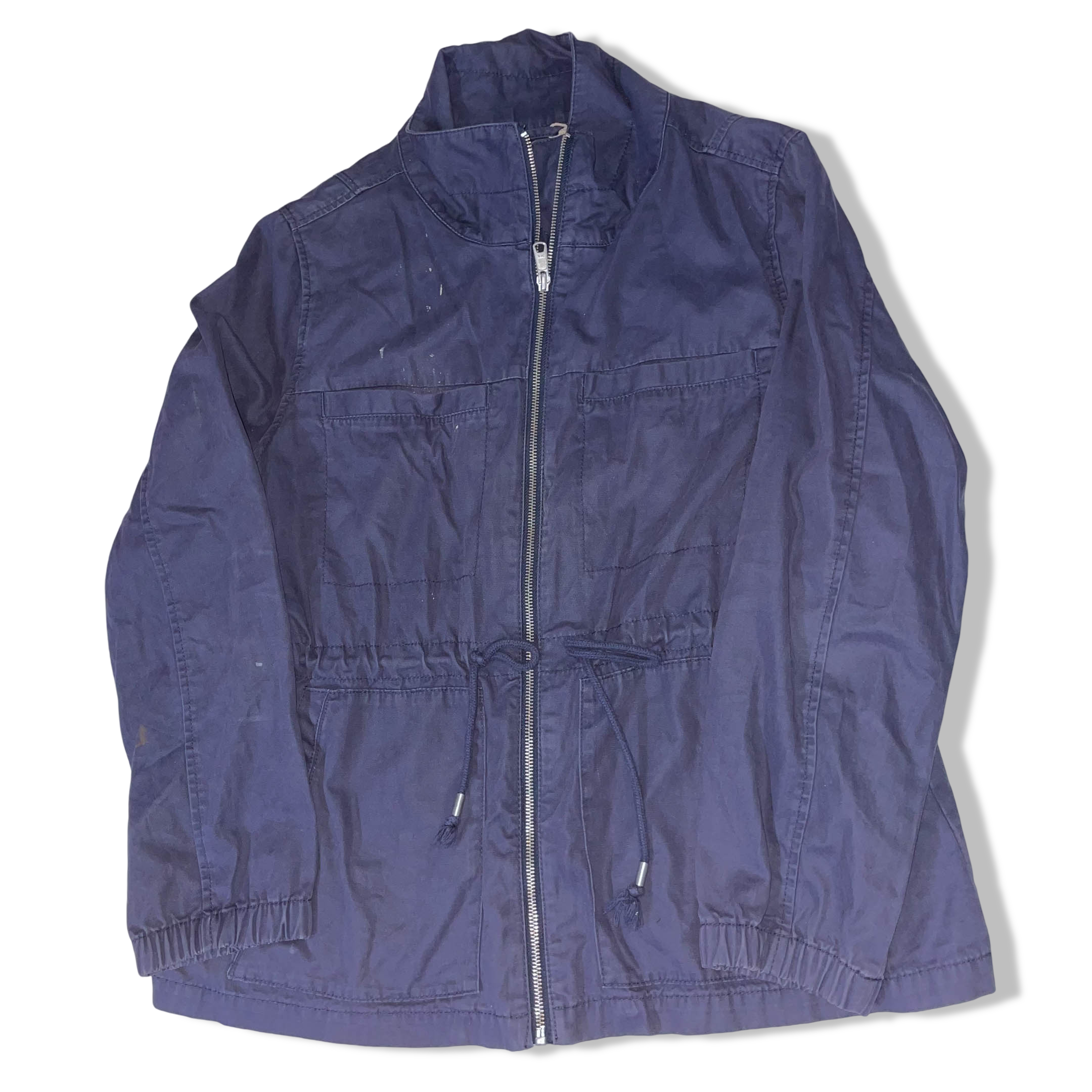Vintage Old navy womens Navy made in Vietnam Trench coat full zip in XL|SKU 3699