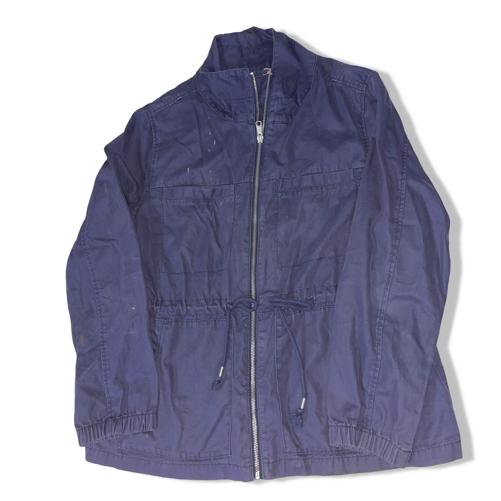 Vintage Old navy womens Navy made in Vietnam Trench coat full zip in XL|SKU 3699