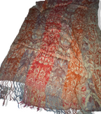 Vintage womens multicoloured floral pashmina scarf L 66 W 20| SKU 3744
