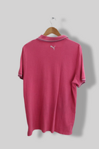 Vintage Puma sport lifestyle pink mens large polo shirt