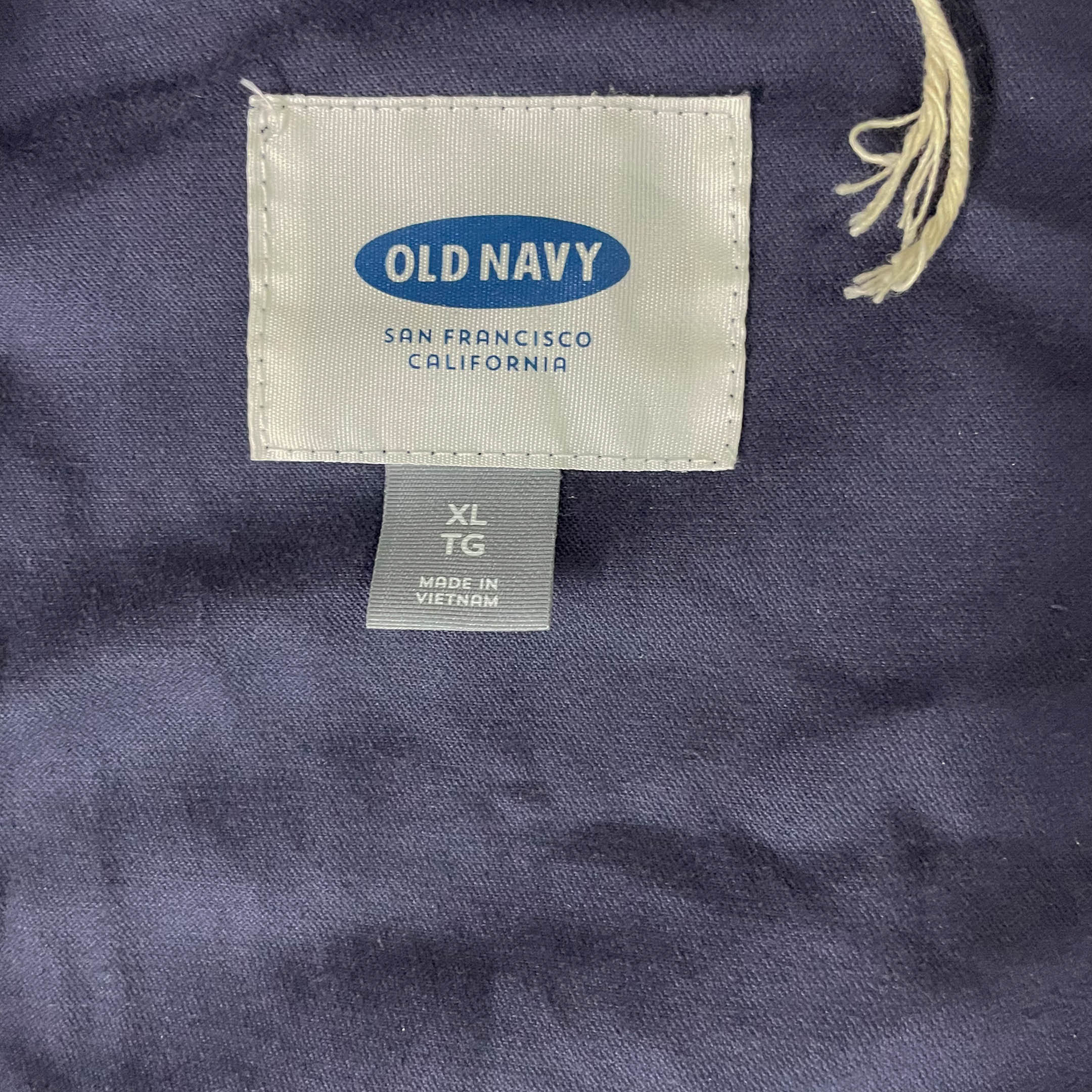 Vintage Old navy womens Navy made in Vietnam Trench coat full zip in XL|SKU 3699