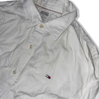 Vintage Tommy Hilfiger Denim small white mens long sleeve authentic shirt