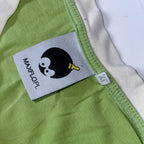 Vintage Lemon green Maxflopl graphics XL colourblock roundneck tees