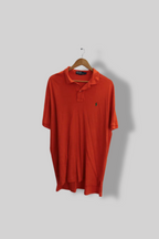 Vintage Mens Orange Polo Ralph Lauren regular fit large polo shirt