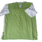 Vintage Lemon green Maxflopl graphics XL colourblock roundneck tees