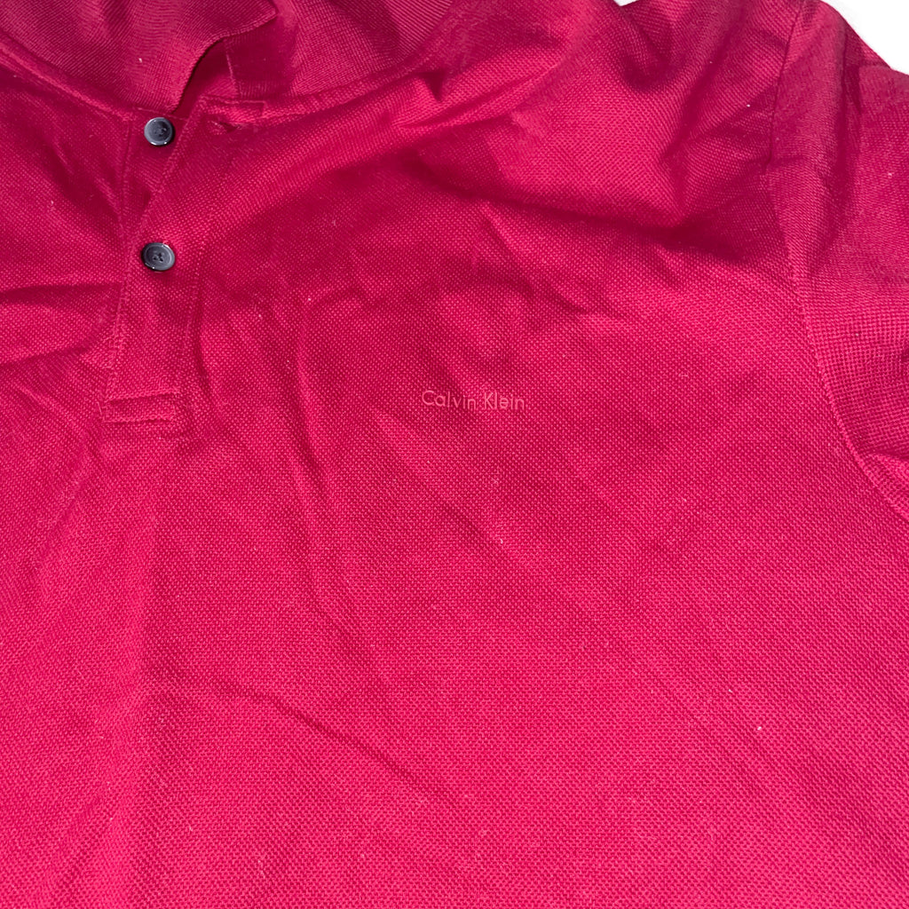 Vintage Red Calvin Klein oversize fit XXL mens polo shirt