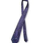 Vintage Thomas Nash purple floral print men's office tie L 56| SKU 3746