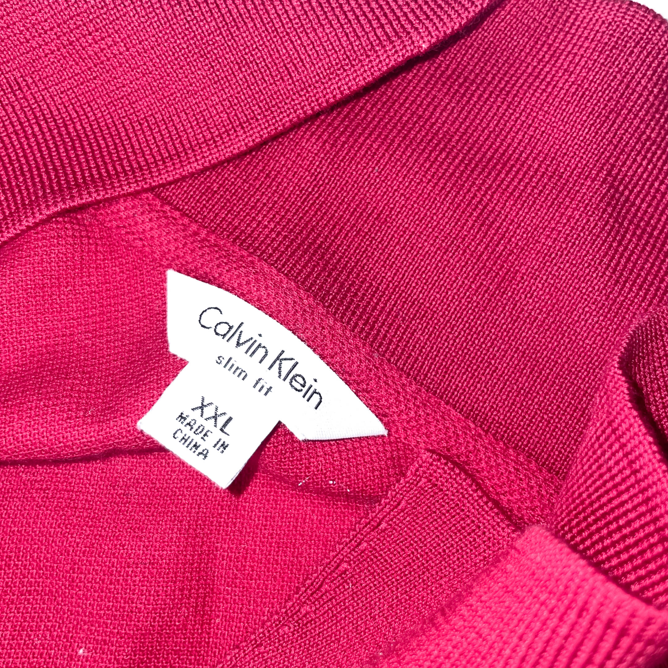 Vintage Red Calvin Klein oversize fit XXL mens polo shirt